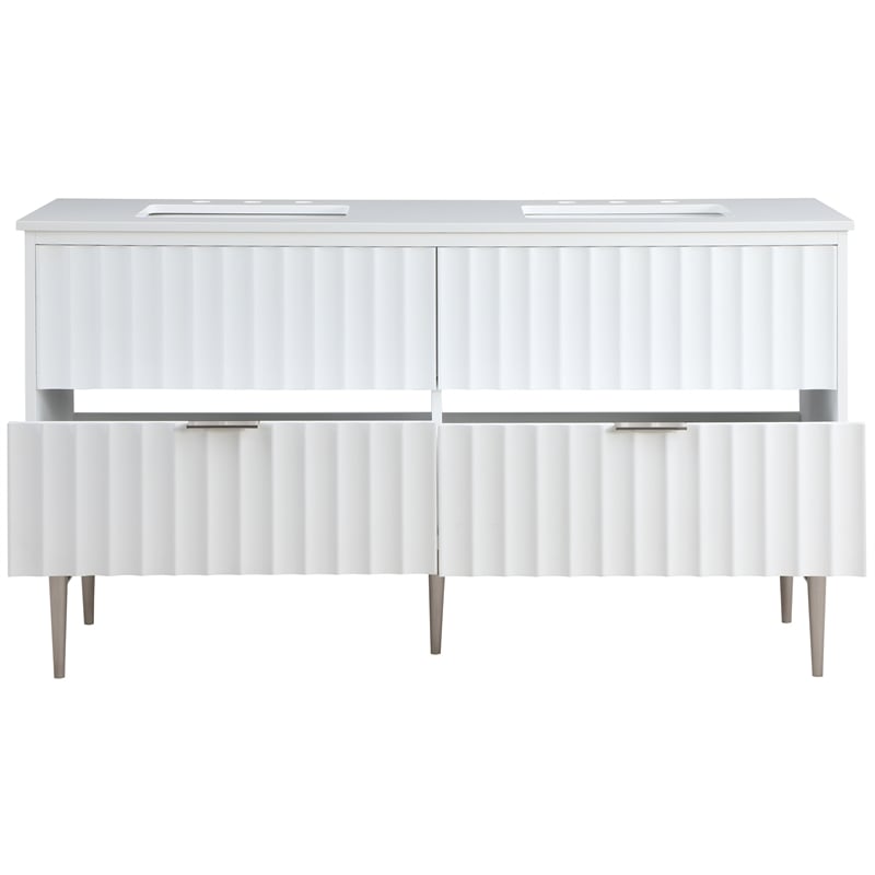 Meridian Furniture Modernist White Bathroom Vanity