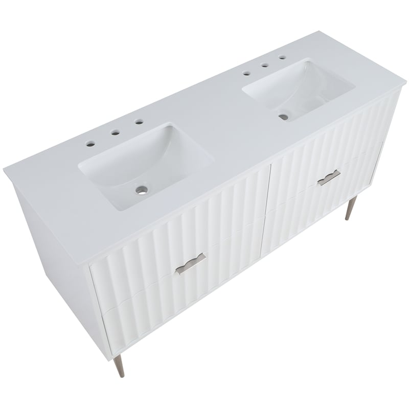 Meridian Furniture Modernist White Bathroom Vanity
