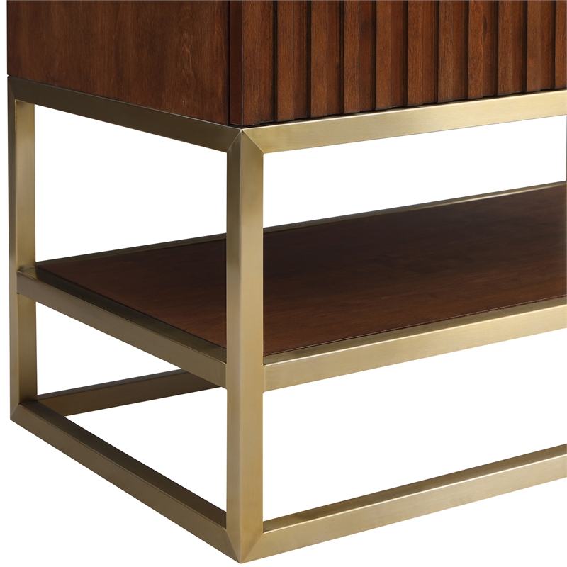 Meridian Furniture Monad Walnut Bathroom Vanity