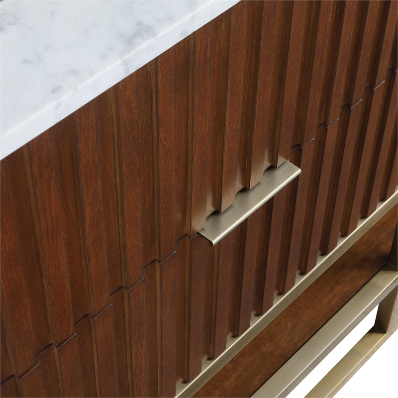 Meridian Furniture Monad Walnut Bathroom Vanity