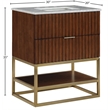 Meridian Furniture Monad Walnut Bathroom Vanity