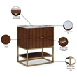 Meridian Furniture Monad Walnut Bathroom Vanity