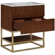 Meridian Furniture Monad Walnut Bathroom Vanity