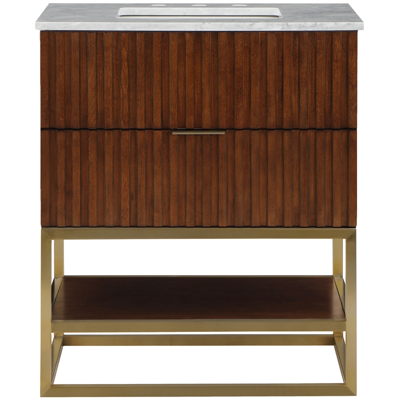 Meridian Furniture Monad Walnut Bathroom Vanity