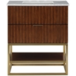 Meridian Furniture Monad Walnut Bathroom Vanity