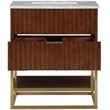Meridian Furniture Monad Walnut Bathroom Vanity