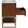 Meridian Furniture Monad Walnut Bathroom Vanity