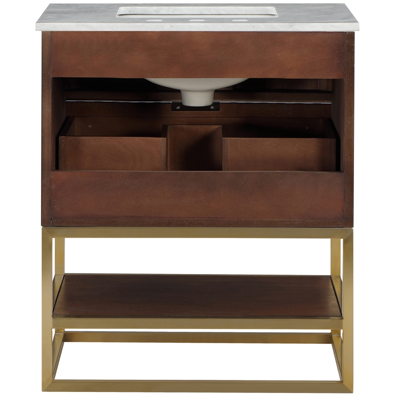 Meridian Furniture Monad Walnut Bathroom Vanity