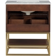 Meridian Furniture Monad Walnut Bathroom Vanity