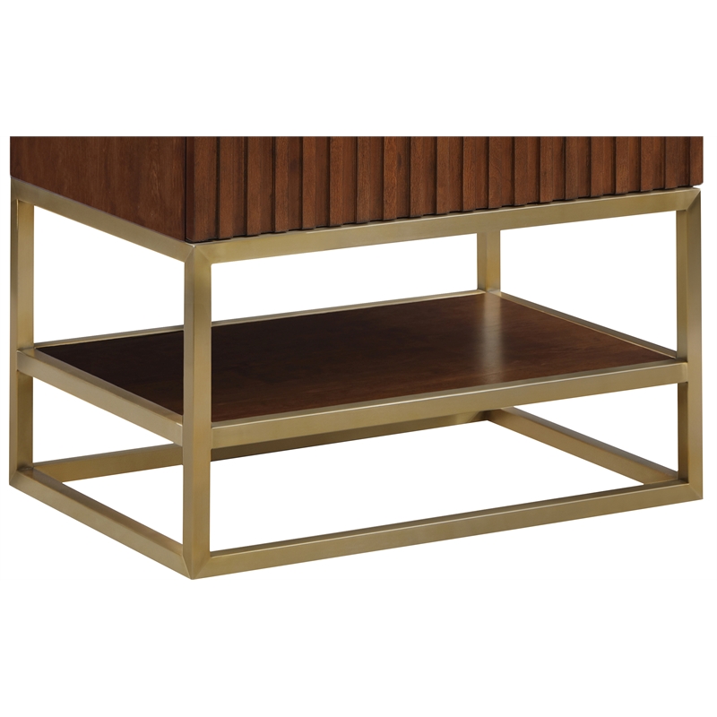 Meridian Furniture Monad Walnut Bathroom Vanity