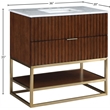 Meridian Furniture Monad Walnut Bathroom Vanity