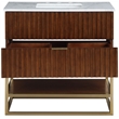 Meridian Furniture Monad Walnut Bathroom Vanity