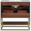 Meridian Furniture Monad Walnut Bathroom Vanity