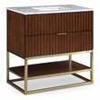 Meridian Furniture Monad Walnut Bathroom Vanity