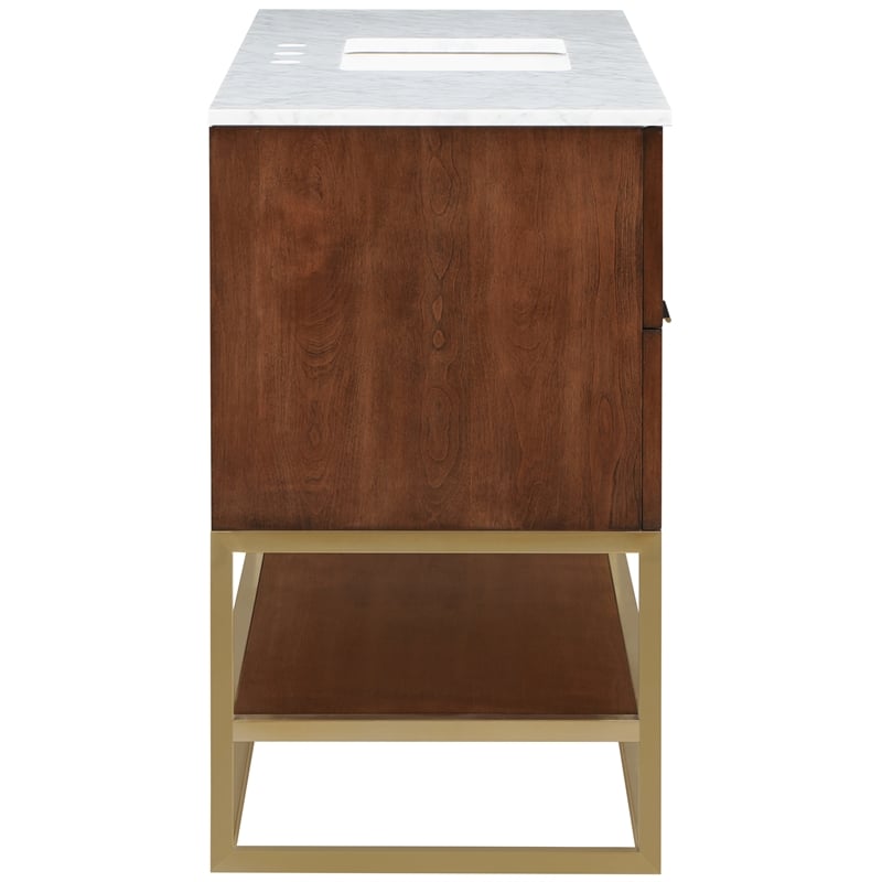 Meridian Furniture Monad Walnut Bathroom Vanity