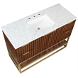 Meridian Furniture Monad Walnut Bathroom Vanity