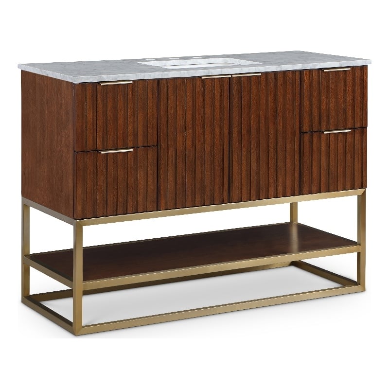 Meridian Furniture Monad Walnut Bathroom Vanity