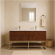 Meridian Furniture Monad Walnut Bathroom Vanity