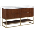 Meridian Furniture Monad Walnut Bathroom Vanity