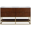 Meridian Furniture Monad Walnut Bathroom Vanity