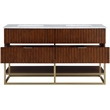 Meridian Furniture Monad Walnut Bathroom Vanity