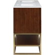 Meridian Furniture Monad Walnut Bathroom Vanity