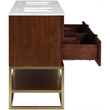 Meridian Furniture Monad Walnut Bathroom Vanity