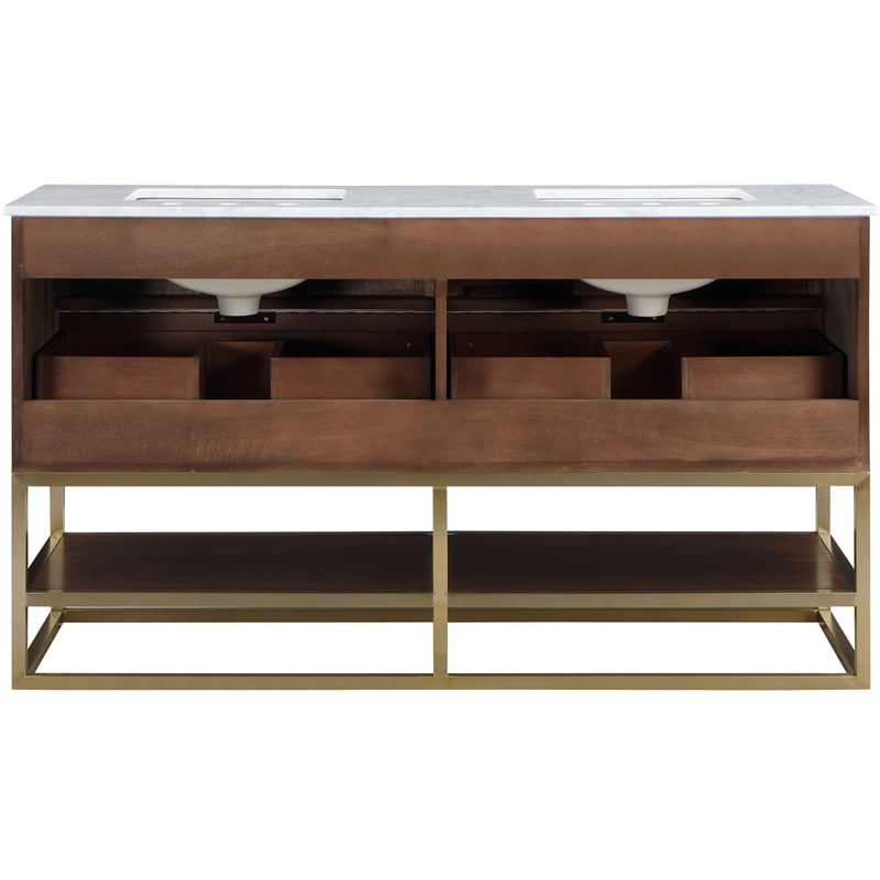 Meridian Furniture Monad Walnut Bathroom Vanity