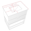 Meridian Furniture Monad White Bathroom Vanity
