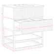 Meridian Furniture Monad White Bathroom Vanity