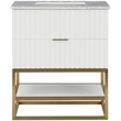 Meridian Furniture Monad White Bathroom Vanity
