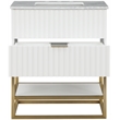 Meridian Furniture Monad White Bathroom Vanity