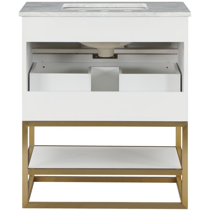 Meridian Furniture Monad White Bathroom Vanity