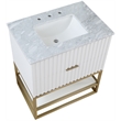 Meridian Furniture Monad White Bathroom Vanity