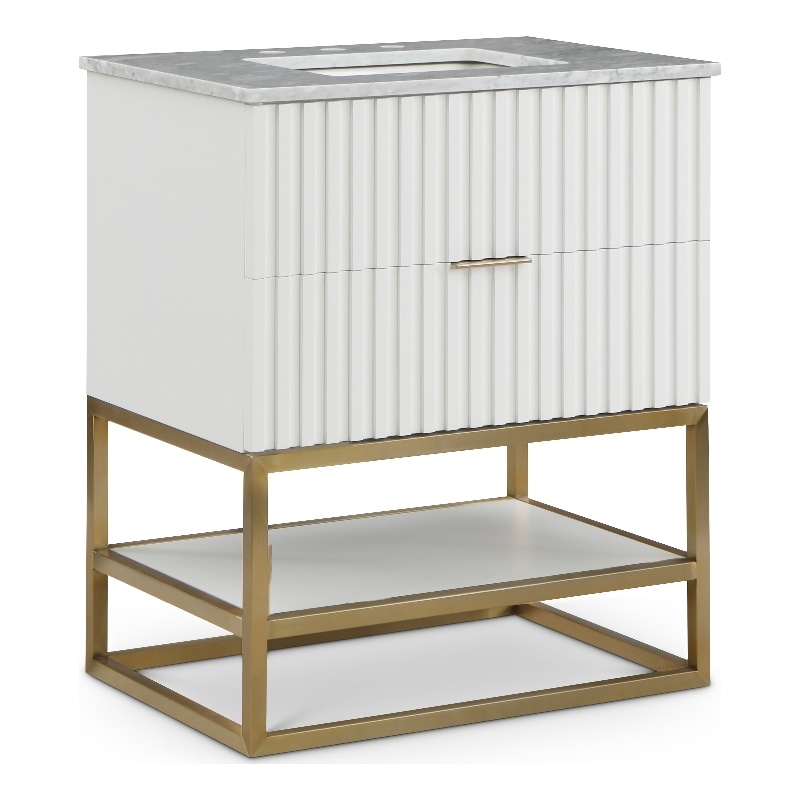 Meridian Furniture Monad White Bathroom Vanity