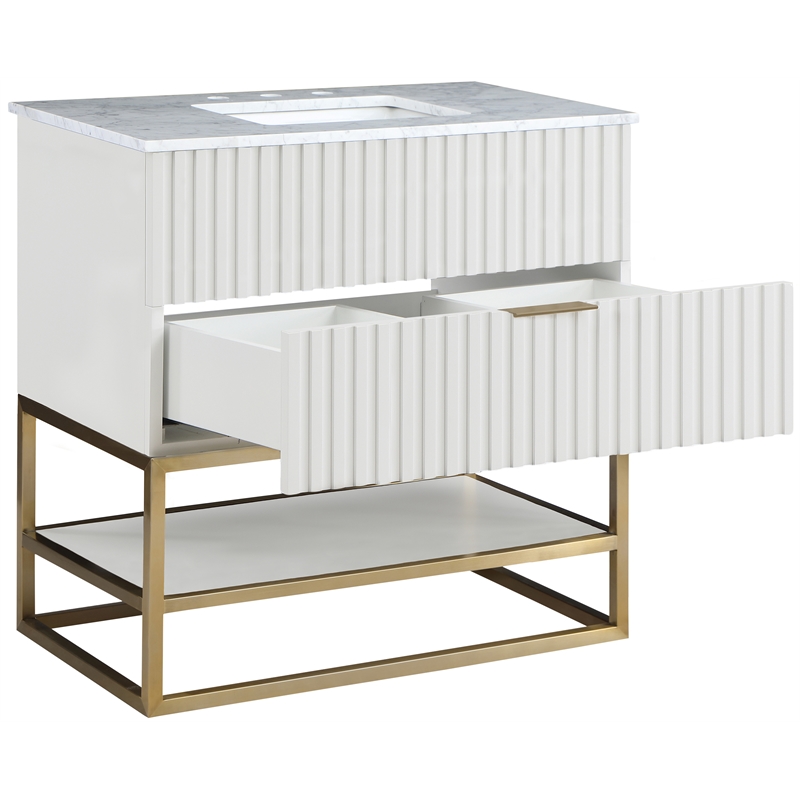 Meridian Furniture Monad White Bathroom Vanity