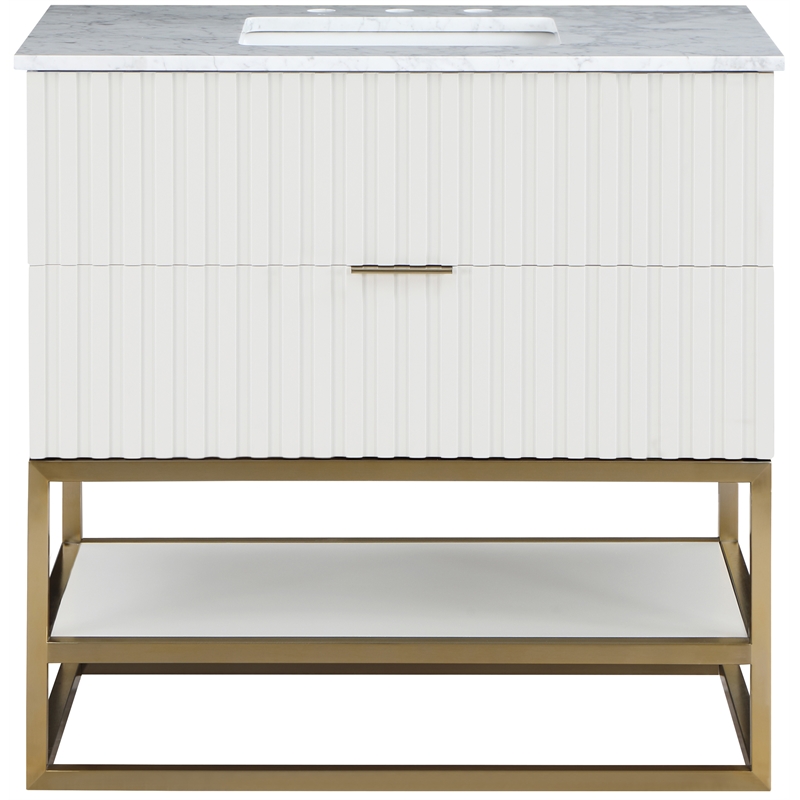Meridian Furniture Monad White Bathroom Vanity