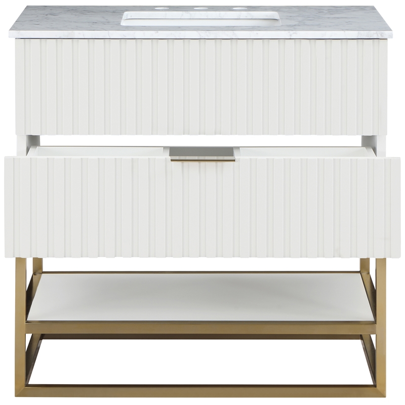Meridian Furniture Monad White Bathroom Vanity