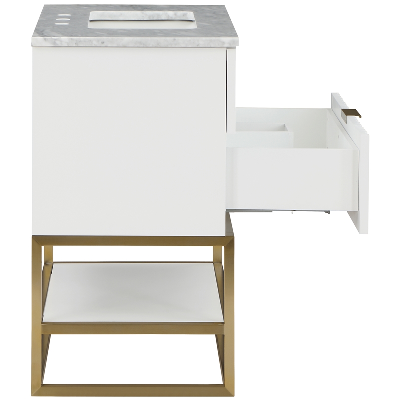 Meridian Furniture Monad White Bathroom Vanity