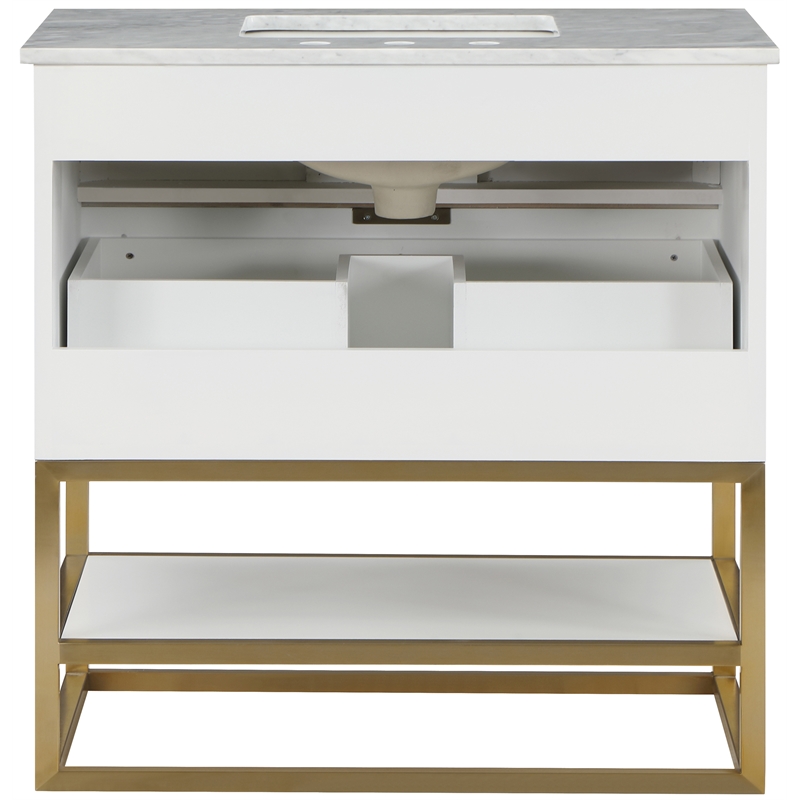 Meridian Furniture Monad White Bathroom Vanity