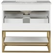 Meridian Furniture Monad White Bathroom Vanity