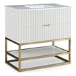 Meridian Furniture Monad White Bathroom Vanity