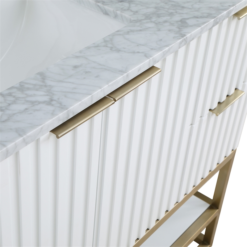 meridian furniture monad white bathroom vanity
