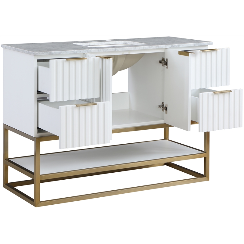 meridian furniture monad white bathroom vanity