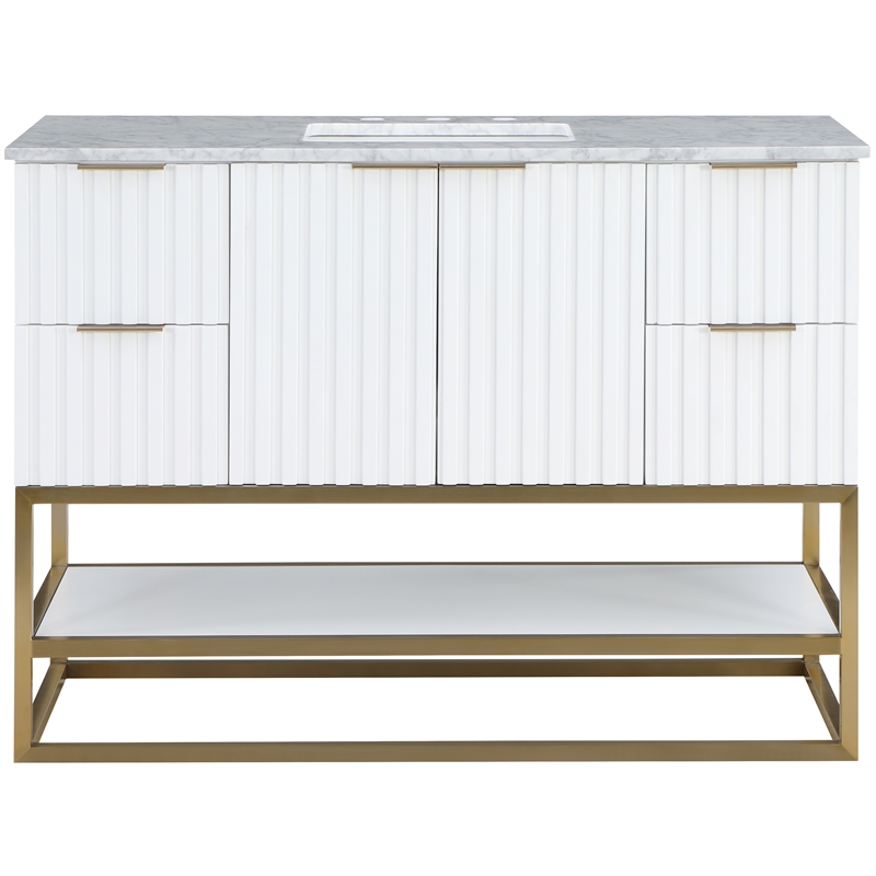 meridian furniture monad white bathroom vanity
