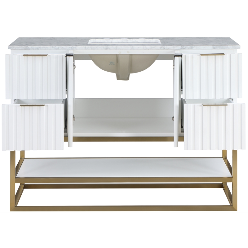 meridian furniture monad white bathroom vanity