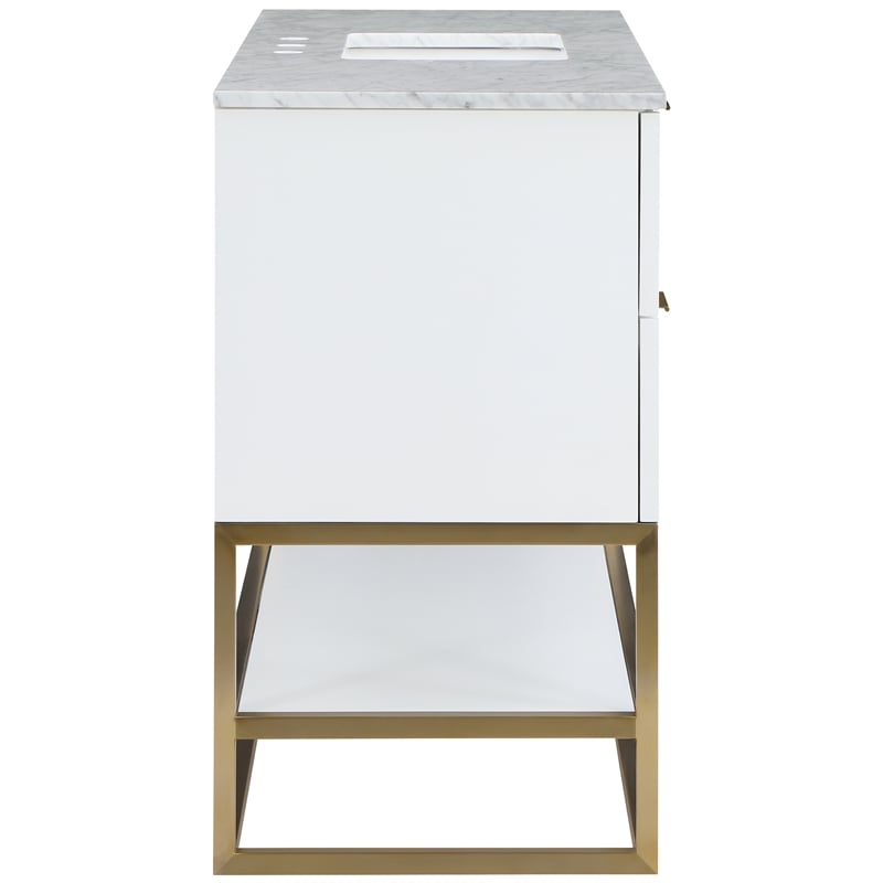 meridian furniture monad white bathroom vanity