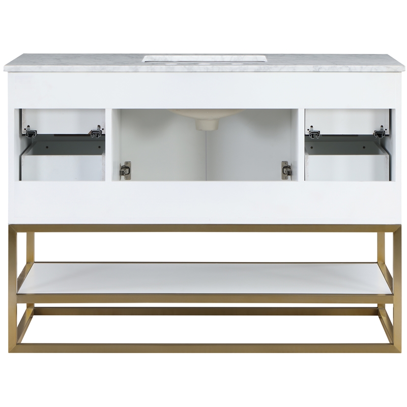 meridian furniture monad white bathroom vanity