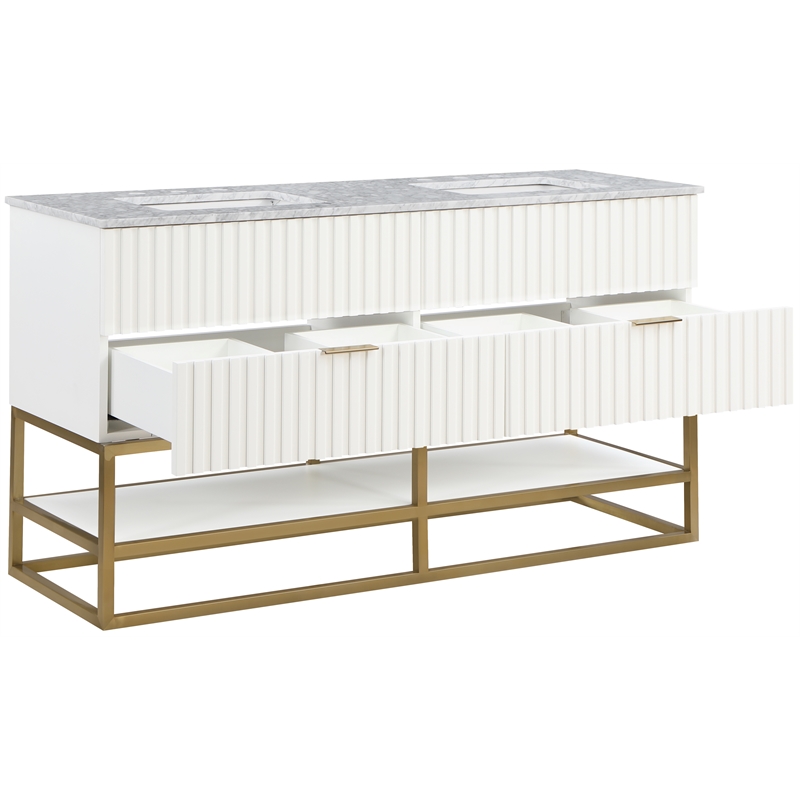 Meridian Furniture Monad White Bathroom Vanity