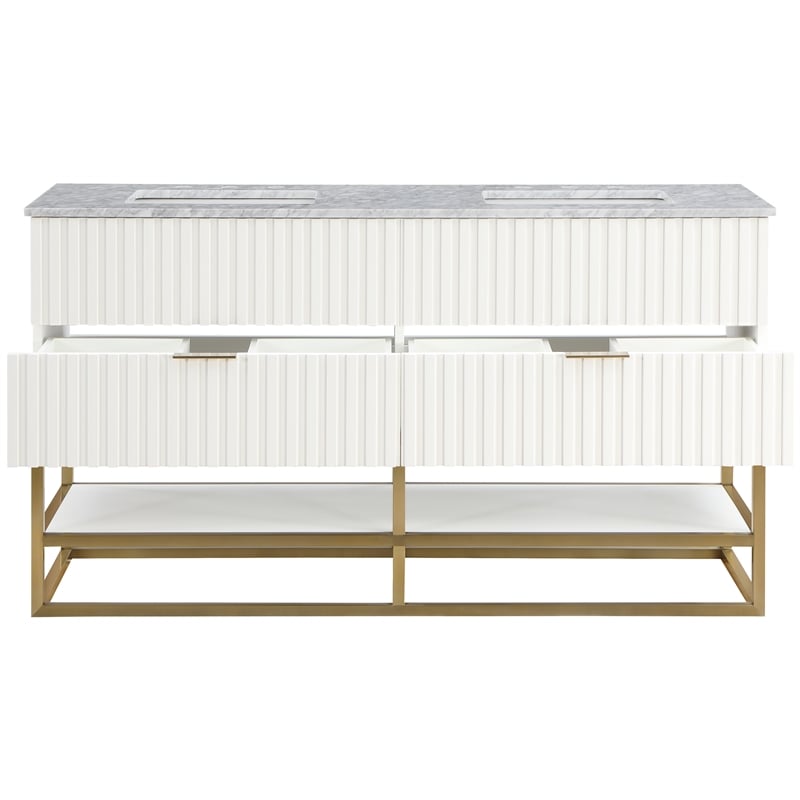 Meridian Furniture Monad White Bathroom Vanity